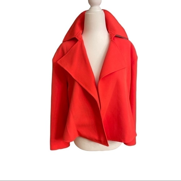 Anne KLEIN Coral Pink Fashion Blazer‎ Jacket Size 4 - Picture 4 of 6